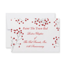 Winter Berry Holiday Red & White RSVP