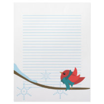 Winter Bird Letterhead Template