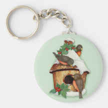 Winter Birds Key Chains