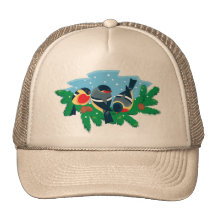 Winter Birds Mesh Hats