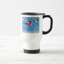 Winter Birds on a Wire Coffee Mug
