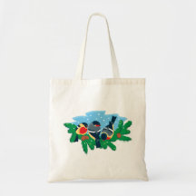 Winter Birds Tote Bags