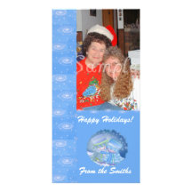 Winter Blue Personalized Photo Card