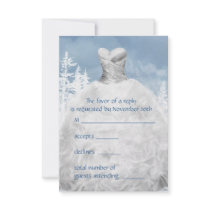 Winter Blue Snowflakes Quinceanera Invitation RSVP