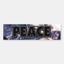 Winter Blues_CU, Peace Bumper Sticker