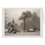 Winter Bridge Greeting Card Custom or Blank Card