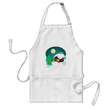Winter Cabin Apron