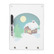 Winter Cabin Dry Erase Board