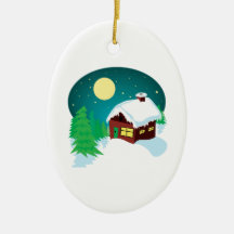 Winter Cabin Ornament