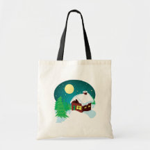 Winter Cabin Tote Bags