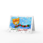 Winter Cat - Meowrry Christmas! Card