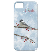 Winter Chickadee iPhone 5 Case