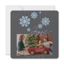 Winter Christmas Flowers Holiday Greetings Custom Invitations