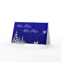 Winter Christmas Silent Night Greeting Card