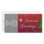 Winter Christmas Tree Snowflakes Sparkle Glitter Personalized Photo Card