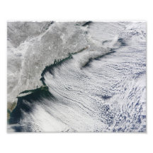 Winter cloud streets, North Atlantic Photo Print