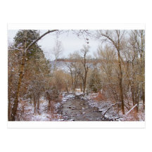 Winter Creek Red Rock Scenic Landscape View Post Card