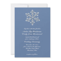 Winter Crystal Snowflake Wedding Invitation 2