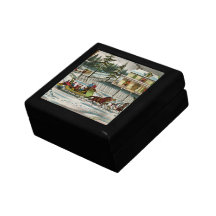 Winter Days Christmas scene Gift Boxes