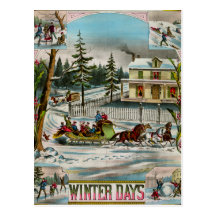 Winter Days Postcard
