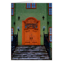 Winter Doorway Oslo Greeting Cards
