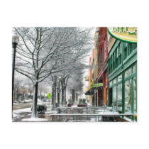 Winter Downtown Post Card