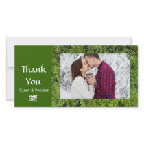 Winter Evergreen Thank You Photo Card