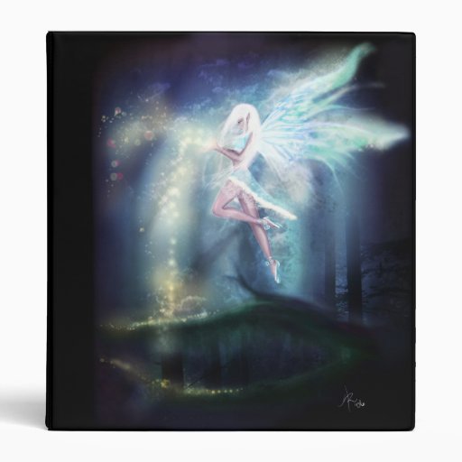 Winter Fairy, blue magic fantasy goth art Vinyl Binders