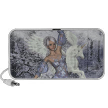 Winter Fairy Unicorn Pegasi Beauty Doodle Travelling Speaker