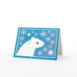 Winter ferret greetings greeting card