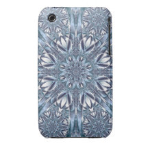 Winter flowers, decorative kaleidoscope iPhone 3 cases