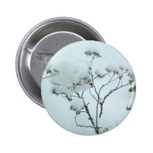 Winter Flowers Pinback Button