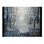 Winter Forest at Dusk Post Cards