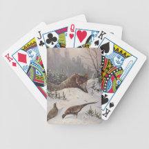 Winter Fox Hunts Pheasants Camp Hunt Playing Cards