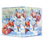 Winter Foxes Vinyl Binder