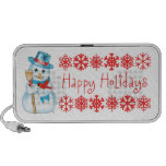Winter Friends Adorable Snowman and Cardinal PC Speakers