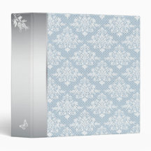 Winter Frost Damask Binder