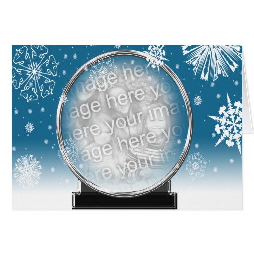 Winter Globe Greeting Card Template