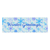 Winter Greetings Snowflake Gift Tags Business Card Template
