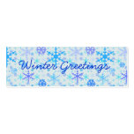 Winter Greetings Snowflake Gift Tags business cards