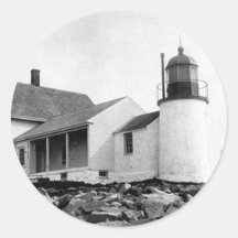 Winter Harbour Lighthouse Sticker