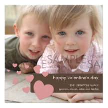 Winter Hearts Confetti :: Photo Greeting Custom Announcements