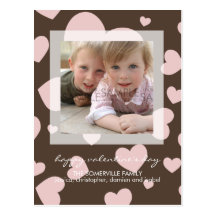 Winter Hearts Confetti :: Photo Postcard