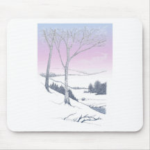 Winter Hillside Mousepads