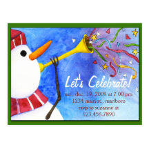 Winter Holiday Party Invitation Post Card