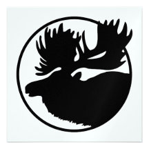 Winter Holiday Party Moose Custom Announcement