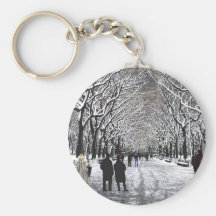 Winter in Central Park NYC Keychain
