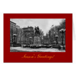 Winter in NYC's Union Square 001 B & W Chrismas Cards