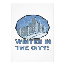 Winter In The City Custom Announcements