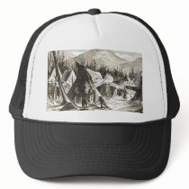 winter_Indian_village Trucker Hats